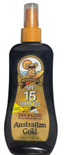 AUSTRALIAN GOLD SPF 15 SPRAY GEL INSTANT BRONZER WATERPROOF 8 oz 052 COMBINE