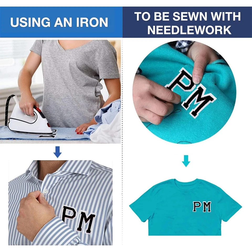 26 Stück Buchstabe Eisen auf Patches für Kleidung Jeans Rucksäcke T-Shirts Dekor - Bild 3 von 4