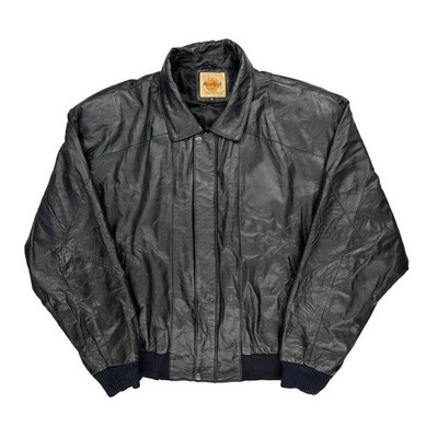 Hard Rock Cafe Lederjacke - XL schwarz Leder