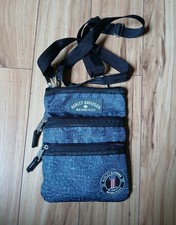 Harley Davidson Crossbody Bag Women Black/Gray 3 Zippers Adjustable Strap Purse