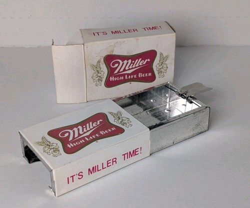 Vintage Miller High Life Portable Ashtray w/Original Box, Great Shape, Rare