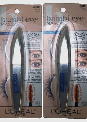 L Oréal Paris Bambi Eye Waterproof Mascara 2 Packs BLACK NOIR 406
