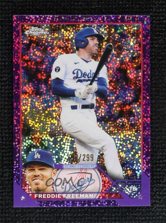 2023 Topps Chrome Purple Speckle Refractor /299 Freddie Freeman #5 11o2