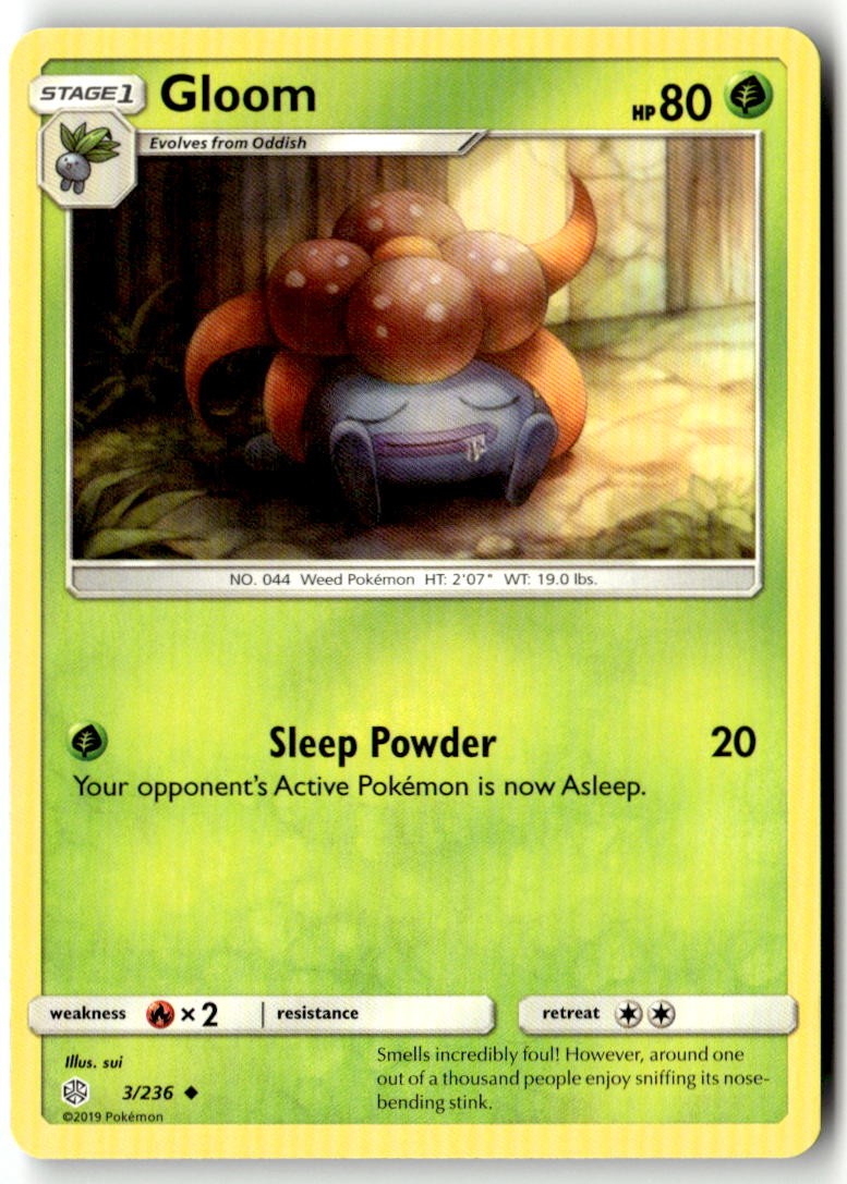 Gloom 3/236 Uncommon SM - Cosmic Eclipse Pokemon Near Mint