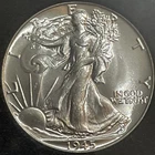 1945 Walking Liberty Half-Dollar Gem (Gem, Uncirculated, Mint Luster)