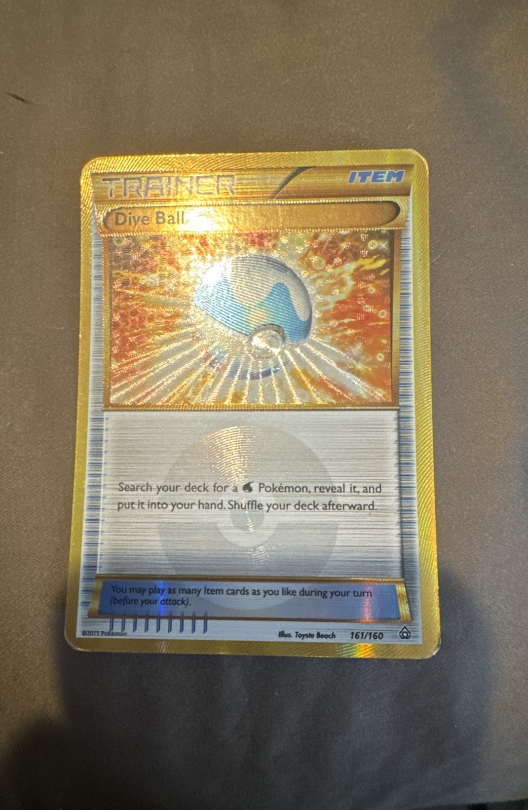 Dive Ball (161 Secret Rare) 161/160 XY - Primal Clash Holo
