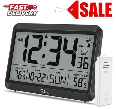 Weather Station Wireless With Digital Atomic Clock, Indoor Outdoor Thermometer