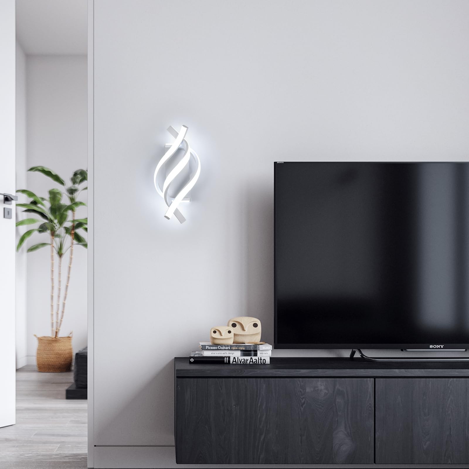 Applique murale interieur LED 22W blanc moderne pour eclairage chambre