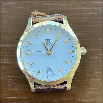ESQ by Movado Men's Quartz Wristwatch Gold Case White Dial