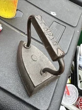 Antique Wapak No. 6 Cast Iron Sad Iron-Nice-*RARE* - Door Stop Vintage
