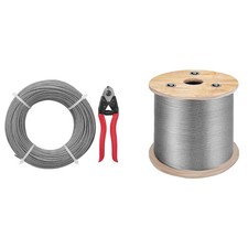 Uimoso T316 Stainless Steel Cable Steel Wire Rope 1/8" 300 ft 7x7 Cable Railing