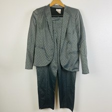 Monroe Main Women s 2 Piece Silver Gray Vintage Blazer/Pant Set Size 8