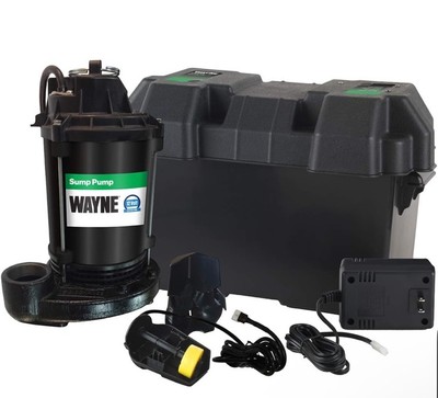Wayne ESP25 Upgraded 12-Volt Battery Backup System, Black