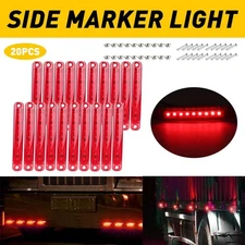 20pcs LED 12V Car Trailer Truck Red Sealed Marker Side Clearance Indicator Light