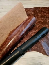4-5oz CARAMEL BROWN VINTAGE DISTRESSED SHOULDER LEATHER HIDE PANEL,SHEET 11 sq