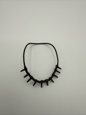 1960's Marx Johnny West Daniel Boone Dark Brown  Bear Claw Necklace