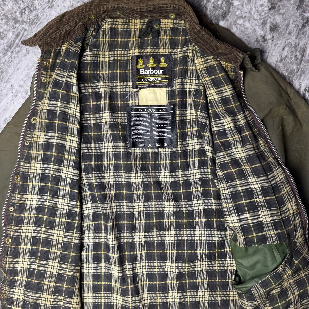 Barbour Gamefair Waxed Jacket Vintage | eBay