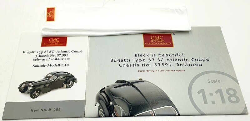 CMC 1/18 scale diecast M-085 - Bugatti Typ 57 SC Atlantic Coupe 
