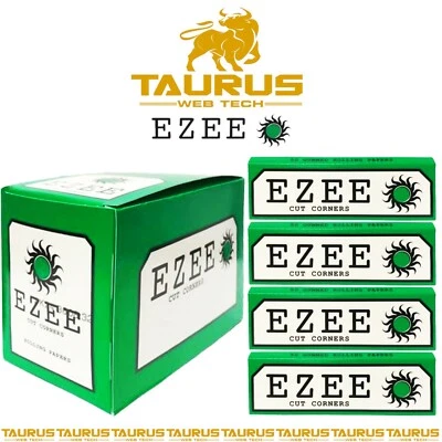 1000 x EZEE GREEN Rizla Cut Corners ROLLING Papers Tobacco Cigarette Filters UK