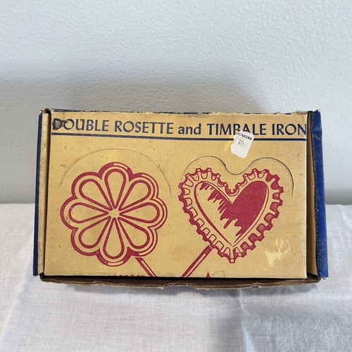 Vintage Nordic Ware Double Rosette And Timbale Iron 5-Piece Set W/Recipe Book