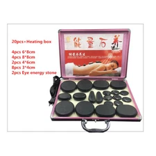 Natural Cold-hot SPA Energy stone Essential Oil Hot Massage Stone + Heater box Y
