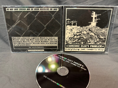Someone Elses Problem everything just needs to stop CD One Inch Punch hardcore