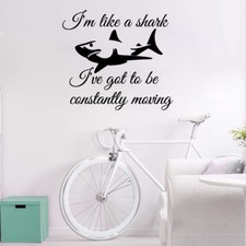 Shark Wall Decals Quote Im Like A Sticker Home Decor Art Nursery Vinyl MS58
