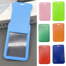 Durable Hard Plastic ID Card Badge Holder Employee Name Tag Card Cover
