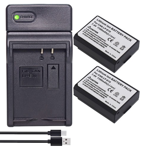 LP-E10 Battery or charger For Canon EOS Rebel T3 T5 T6 Kiss X50 EOS 1100D 1200D - Picture 35 of 50