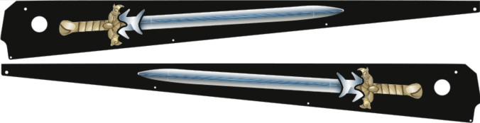 Black Knight Stern Pinball Side Rails Armor Clone Mod 2270