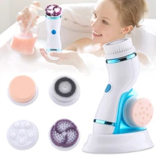 4in1 Electric Facial Cleansing Brush face Deep Cleaning Rechargeable Waterproof