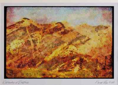 199015 Loder Peak Alberta A4 Watercolour print