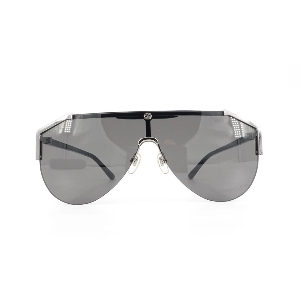 Gafas de sol Gucci GG0584 Shield plateadas negras OS