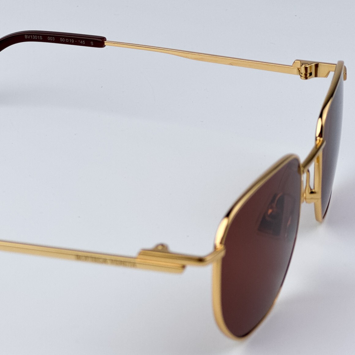 Bottega Veneta Women Sunglasses Gold Brown Split Panthos  display picture 2