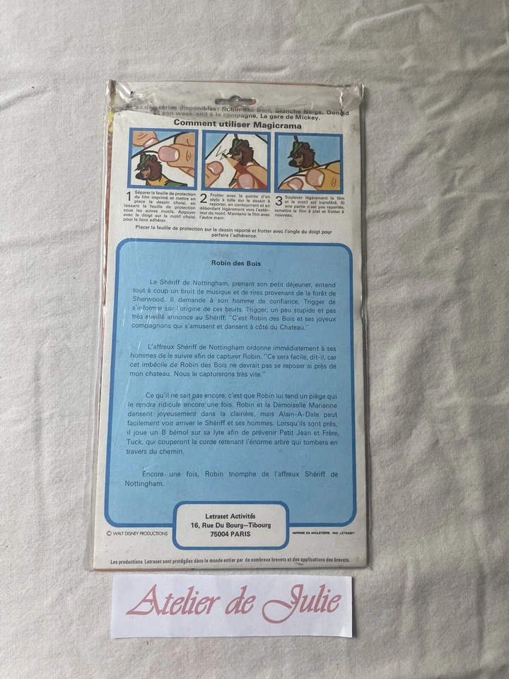 Robin des Bois LETRASET MAGICRAMA - Photo 2/2