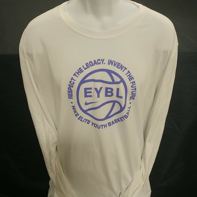 Nike Nationals EYBL White (with Purple) LS DriFit Shirt**BRAND NEW