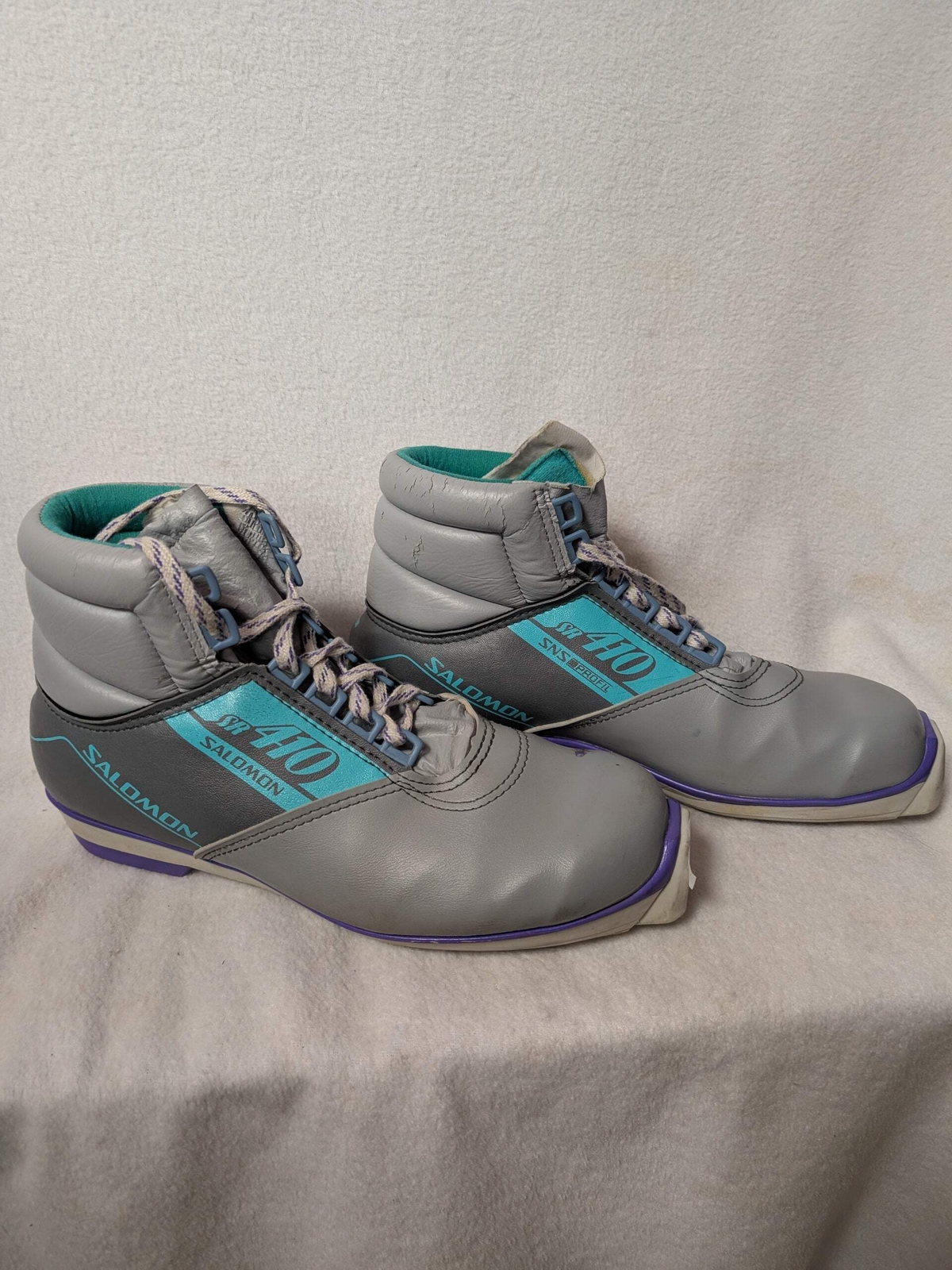 Scarponi da sci Salomon 410 SR XC Cross Country SNS Profil misura 27 5 43 grigi usati
