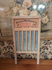 VINTAGE NATIONAL NO. 701 WASHBOARD MEMPHIS CHICAGO 24" THE ZING KING TOP NOTCH