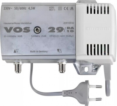 Kathrein VOS 29/RA-1G 2.0 - Hausanschluss-Verstärker 30 dB, 5-65/85-1006 MHz, Rü