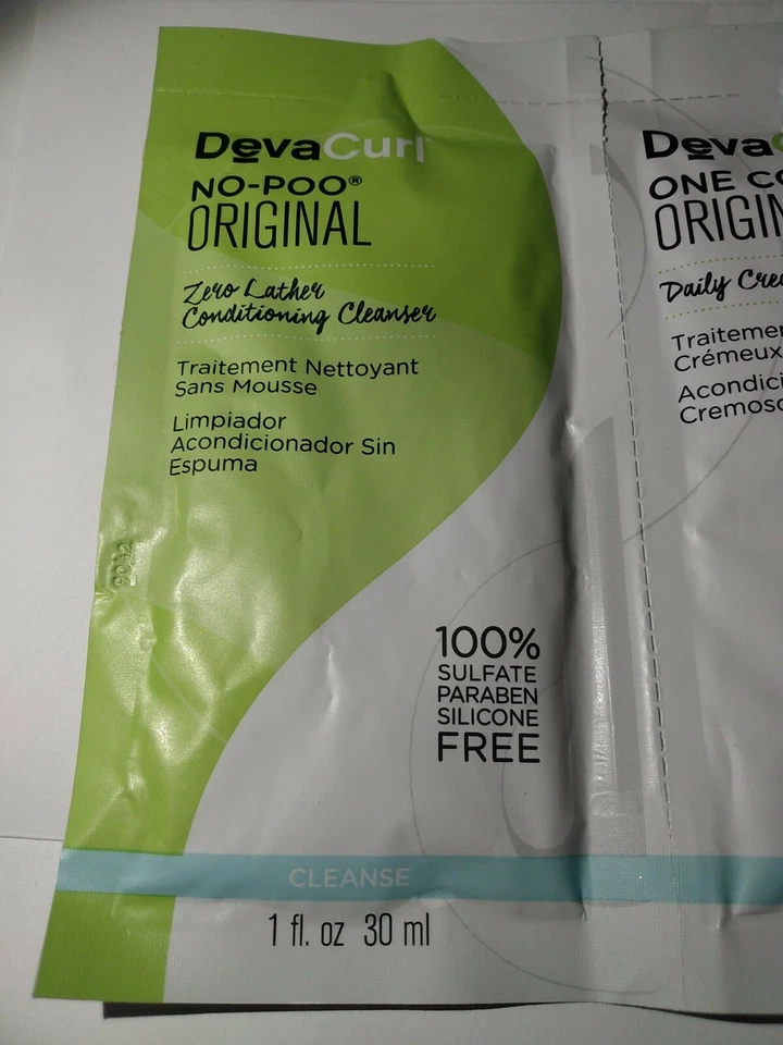DevaCurl No Poo and One Condition Decadence Samples 1 oz $2 Shipping - Image 2 of 4