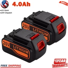 2 PACK 20V 4.0Ah For Black and Decker 20Volt Lithium Battery LBXR20 LST220 LBX20