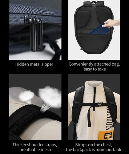 Wasserdicht LED Helm Laptop Motorrad Tasche DIY Rucksack Bluetooth Reisetasche - Bild 15 von 19