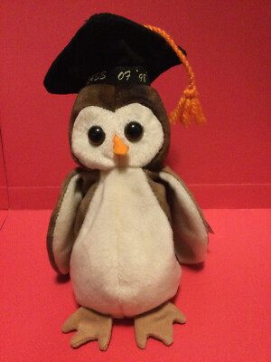 TY Beanie Baby 1997/1998 - Wise with Swing and Tushy Tags - Great Condition