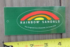 Rainbow Sandals Clothing Tag Green Orange Beach OG V34C Vintage Surfing STICKER