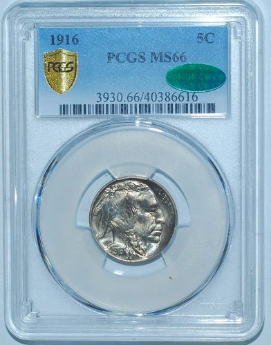 1916 P PCGS MS66 CAC Buffalo Nickel