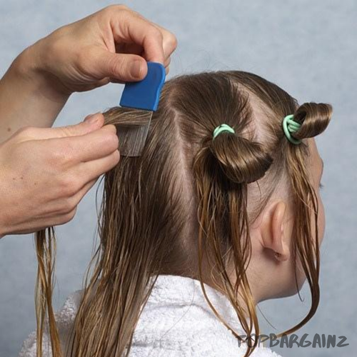 Head Lice Comb Fine Tooth Metal Detection Remove Hair Nit Eggs Magnifier Set 2pc - Picture 4 of 12