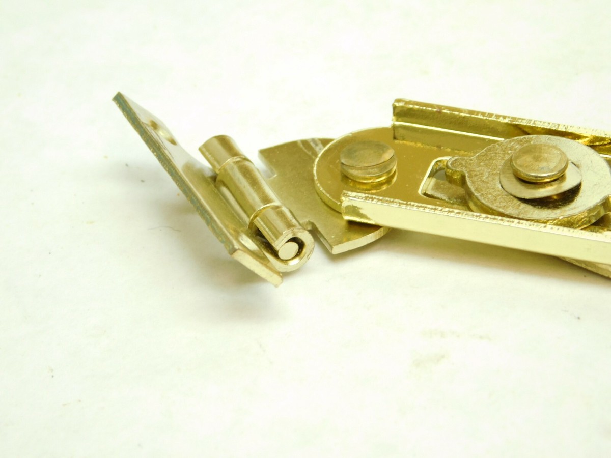 Universal Friction Lid Support - Brass Finish Steel Hinge With Nylon Washer (6 Inch, Left Or Right Mount)