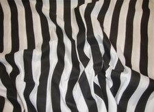 One Inch Stripe Poly Cotton Fabric Print White/Black 58" Wide SOLD BY YARD