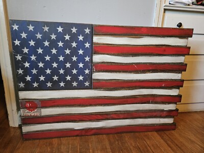 38inx26.5in American Flag Wall Hanging Gun Concealment with Secret Compartments