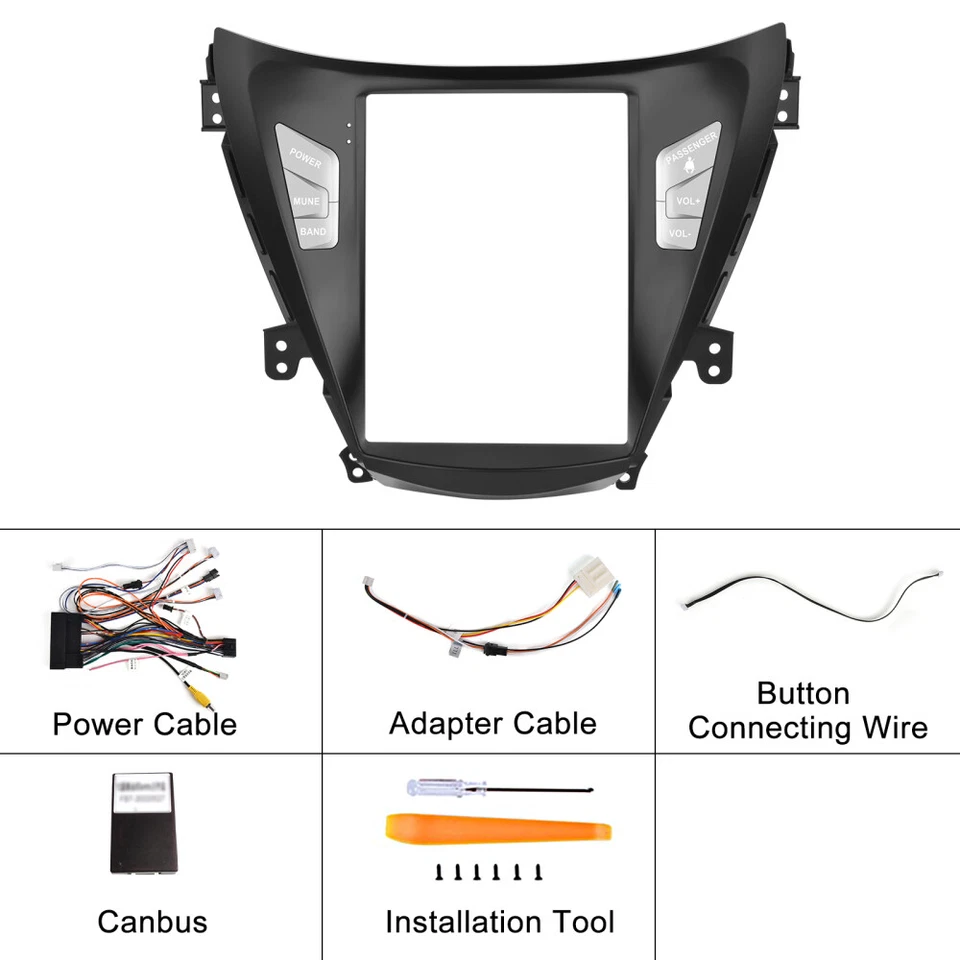 Radio estéreo GPS para coche Apple Carplay Apple Android 12 9,7" Hyundai Elantra 2011-2016 Foto 4 de 4